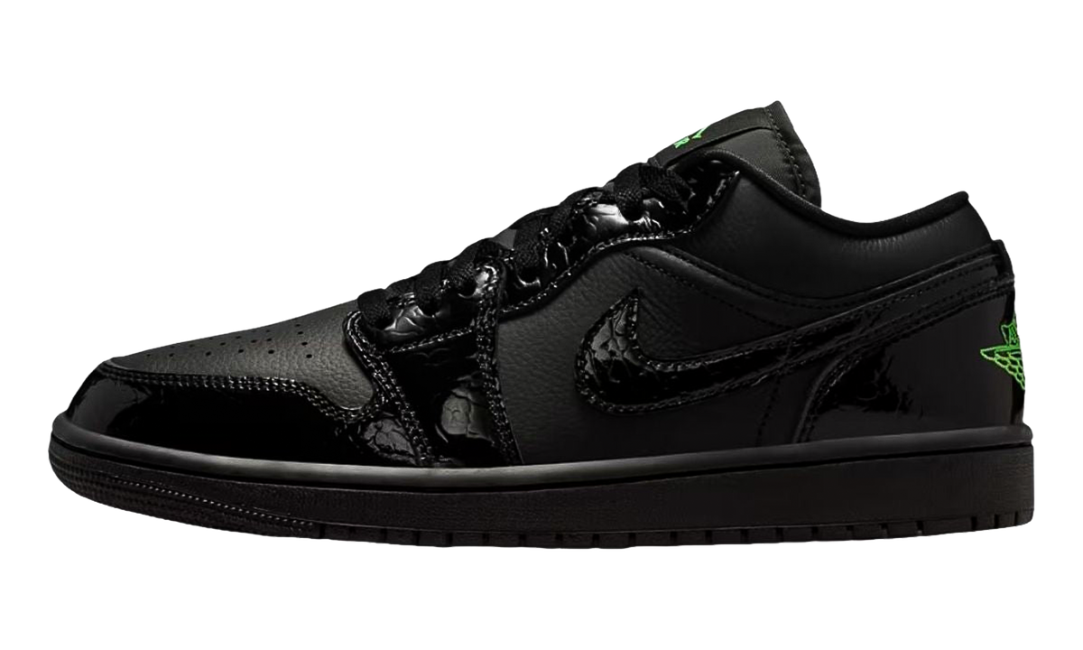 Jordan 1 Low SE WMNS "Black Croc Scream Green" IQ9701 010