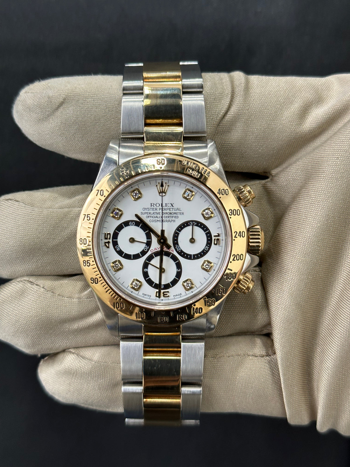 1991 Rolex Daytona 40mm 16523 Two-Tone Zenith Diamond Dial