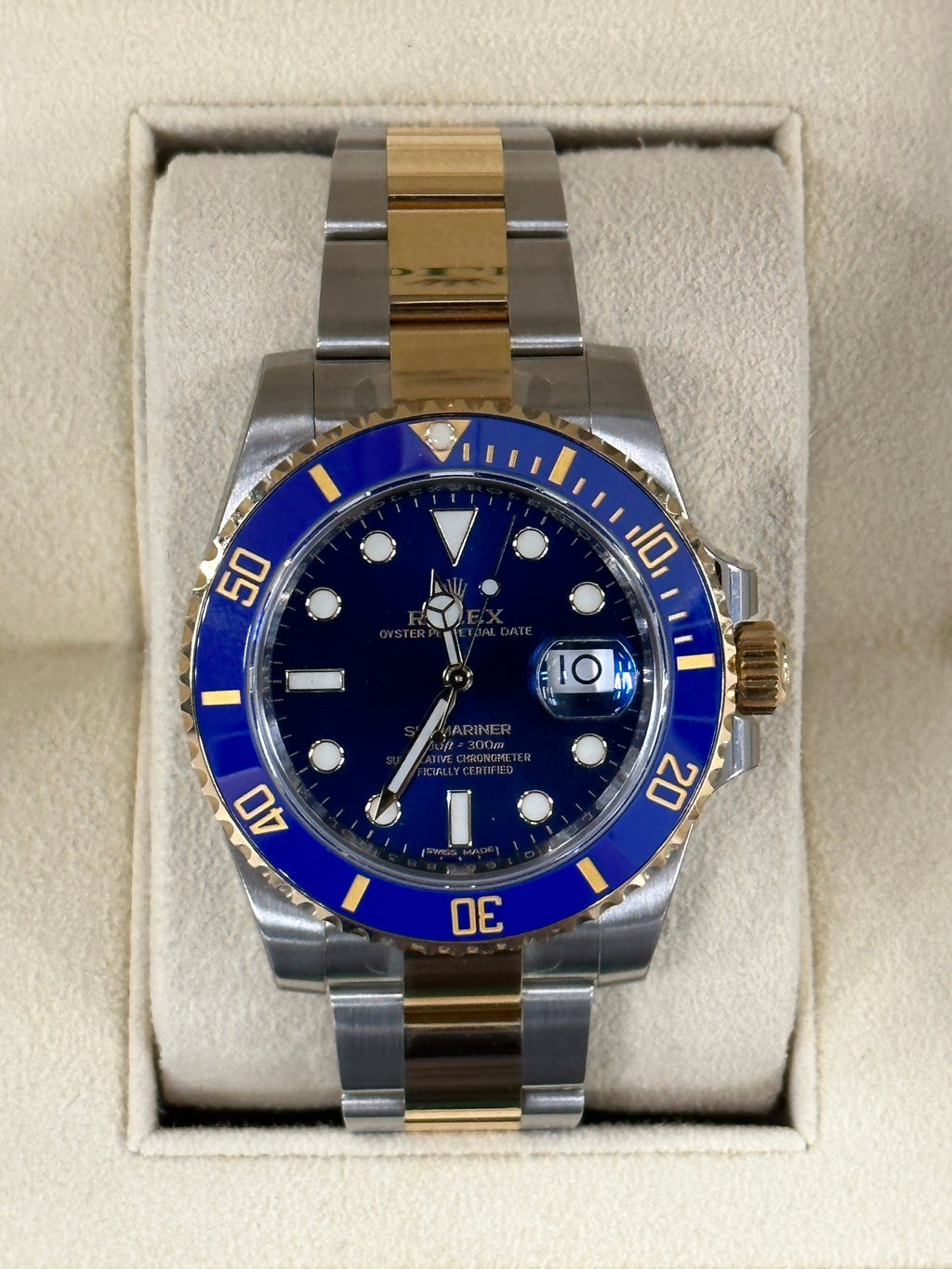 NEW 2019 Rolex Submariner "Bluesy" 40mm 116613LB Two-Tone Blue Dial