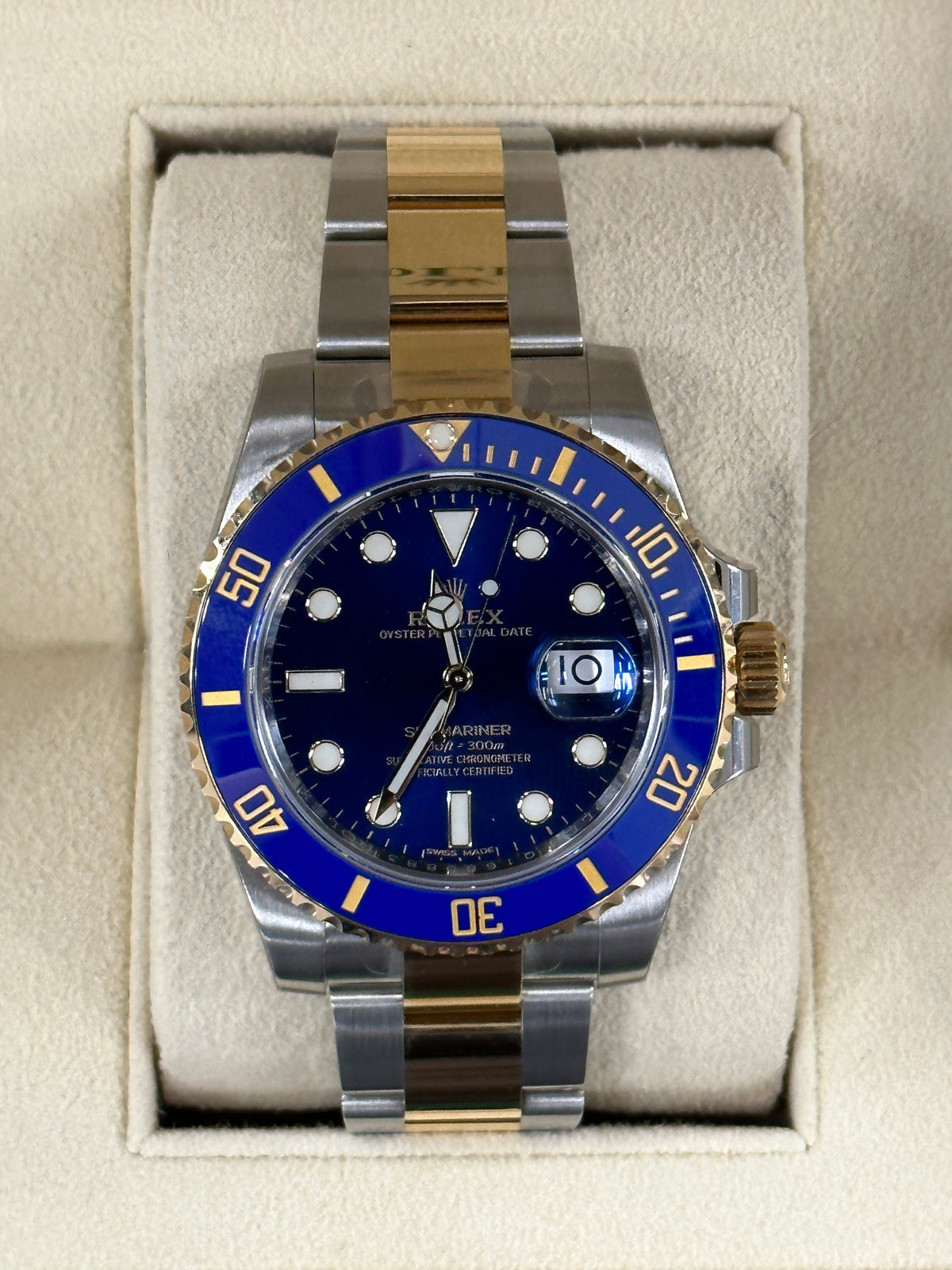 NEW 2019 Rolex Submariner "Bluesy" 40mm 116613LB Two-Tone Blue Dial