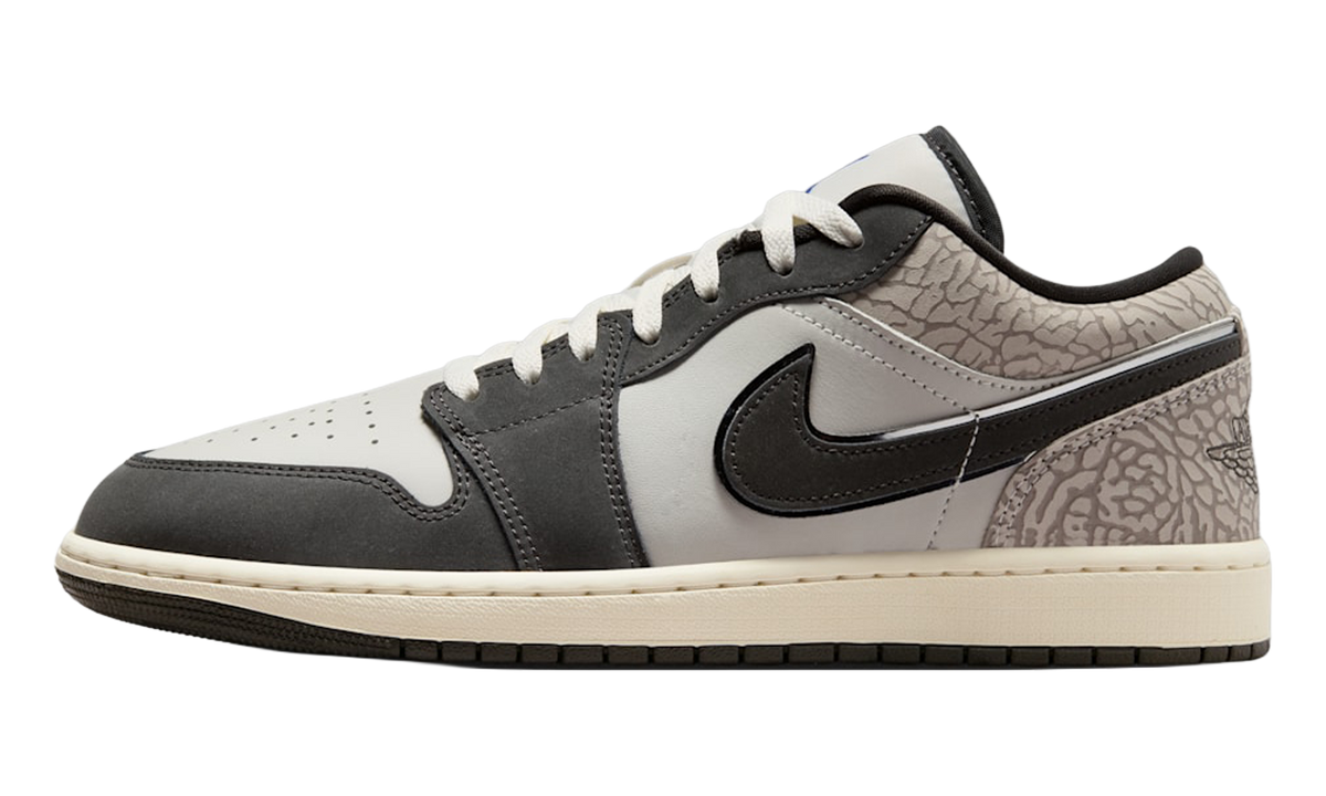 Air Jordan 1 Low SE "Sail Deep Pewter Elephent Print" IU2268 100