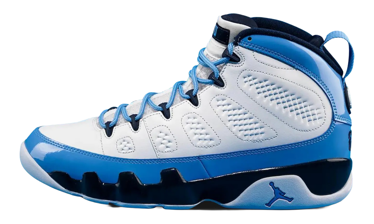 Air Jordan 9 Retro UNC PE "White / University Blue / Midnight Navy" 00002 10000AJ9RUP