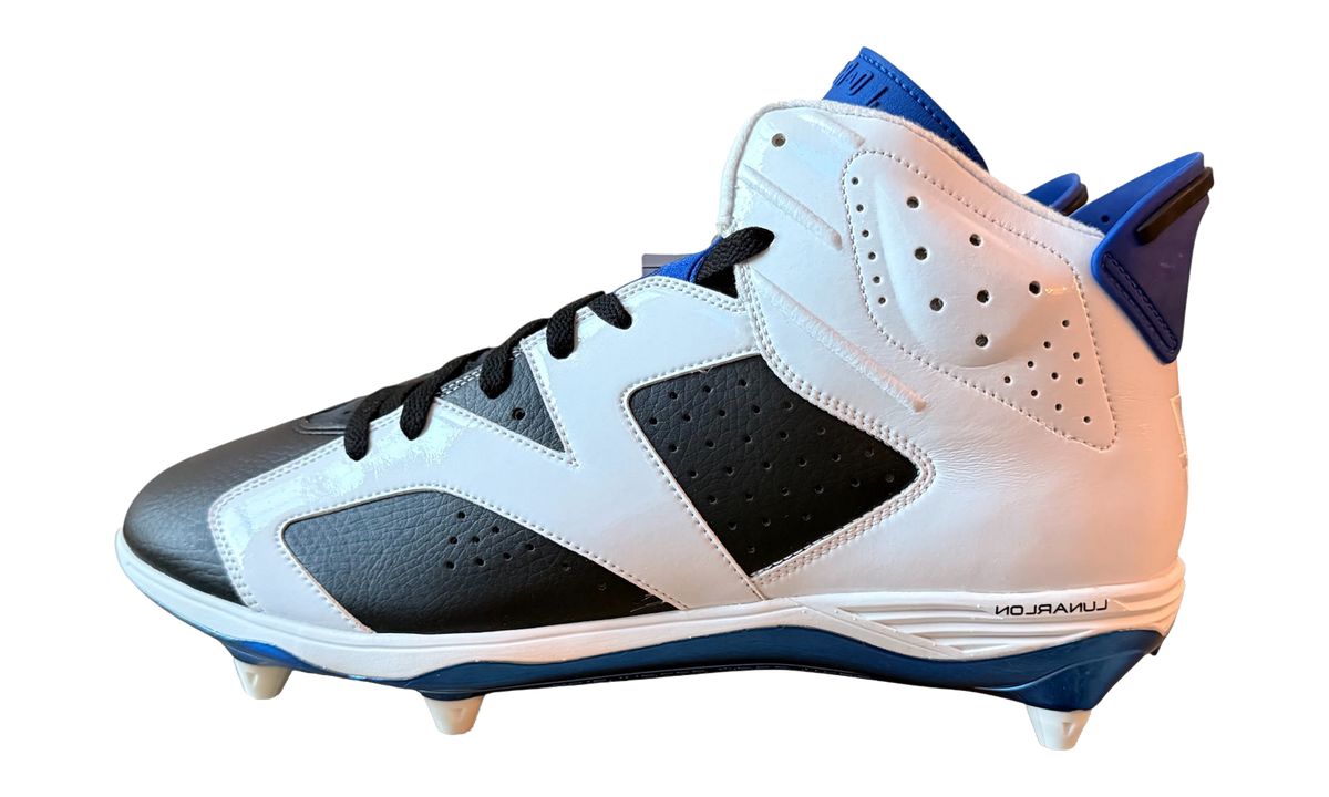 Jordan 6 Detachable Cleats "White / Black-Rush Blue" SU14 MNJDSP 793 D2