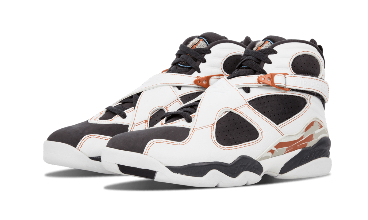 Air Jordan 8 Retro LS "WHITE / ANTHRACITE - DARK ORANGE" 317258 104
