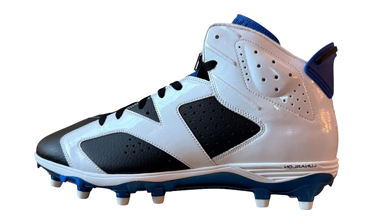 Jordan 6 Molded Cleats "White / Black-Rush Blue" SU14 MNJDSP 793 M2