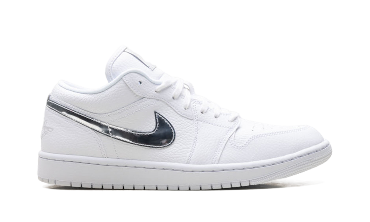 Womens Air Jordan 1 Low SE "White Metallic Silver'" IQ9381 100
